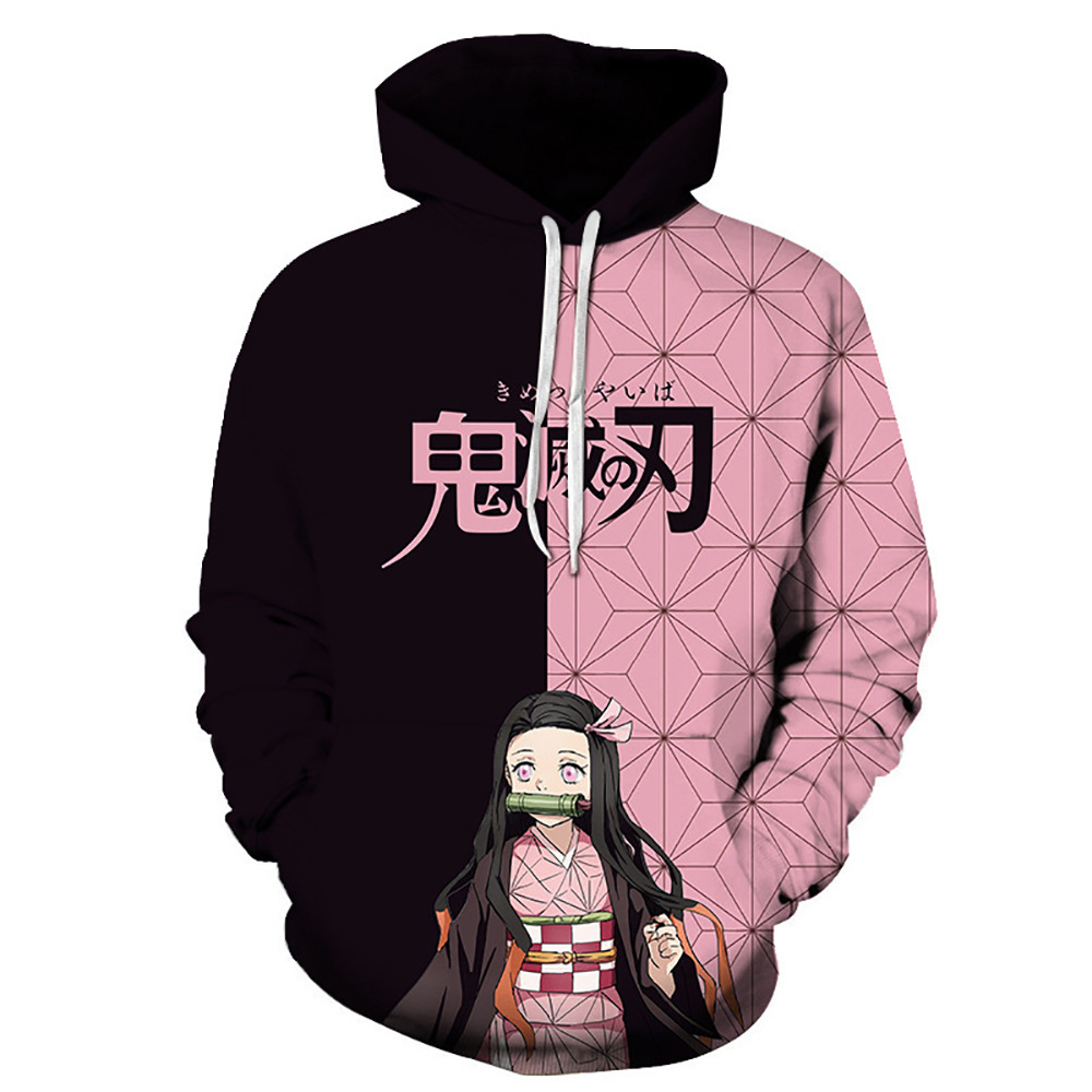 Anime Cosplay Nezuko - هودي بطباعة ثلاثية الأبعاد لشخصية نيزوكو