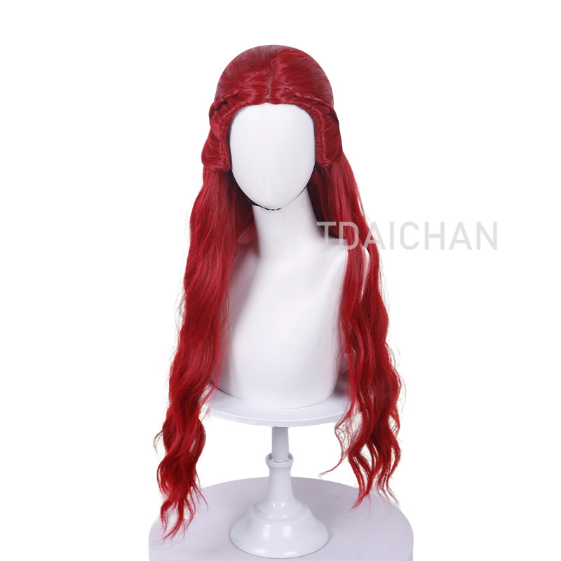 شعر مستعار مجعد للتنكر، تسريحة - مراجعة Anime Cosplay With Red Hair وسعره