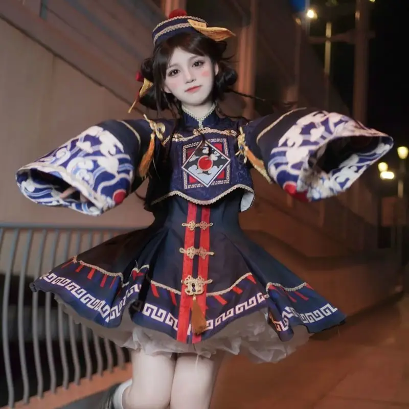 لوليتا النمط الصيني فستان حلو  - مراجعة Anime Cosplay Girls وسعره