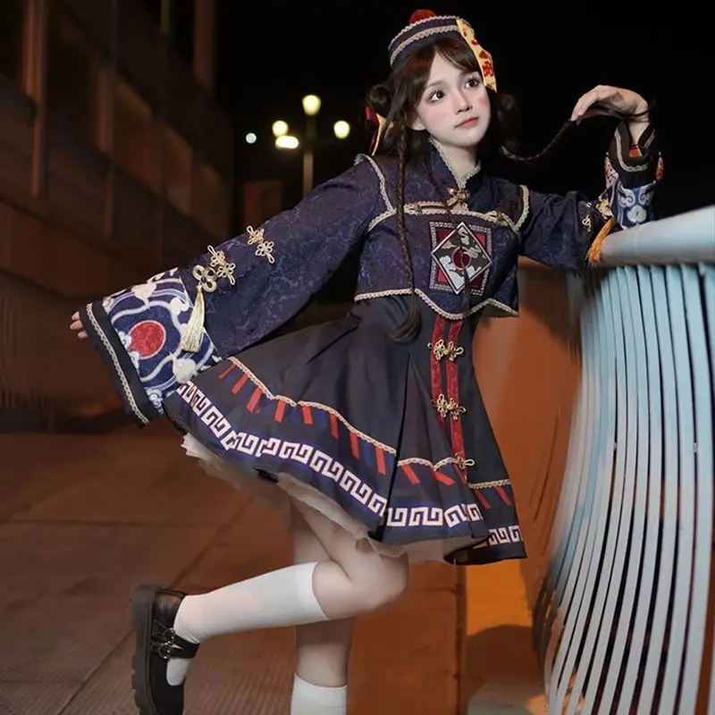 لوليتا النمط الصيني فستان حلو  - مراجعة Anime Cosplay Girls وسعره