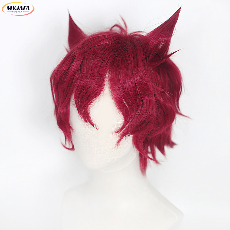 Sett شعر مستعار تأثيري لعبة LO - مراجعة Anime Cosplay With Red Hair وسعره