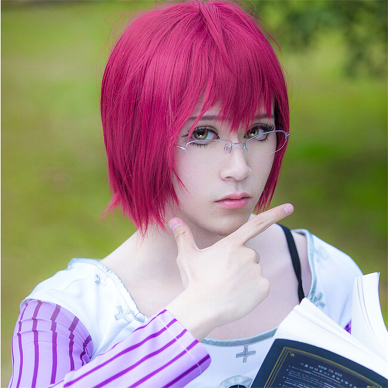 شعر مستعار قصير للحفلات من أنم - مراجعة Anime Cosplay With Red Hair وسعره