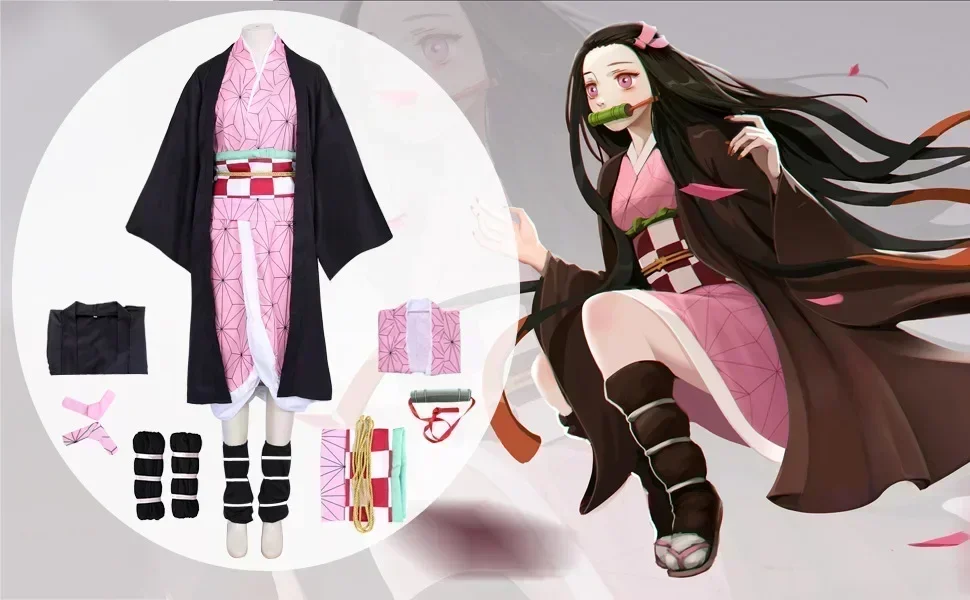 زي تنكري جديد لعام 2026 مستوحى - مراجعة Anime Cosplay Nezuko وسعره