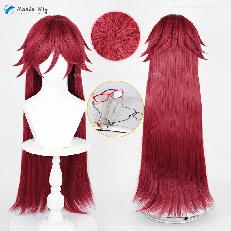 z;3,d'5,g\7/Grelle Sutcliff An - مراجعة Anime Cosplay With Red Hair وسعره
