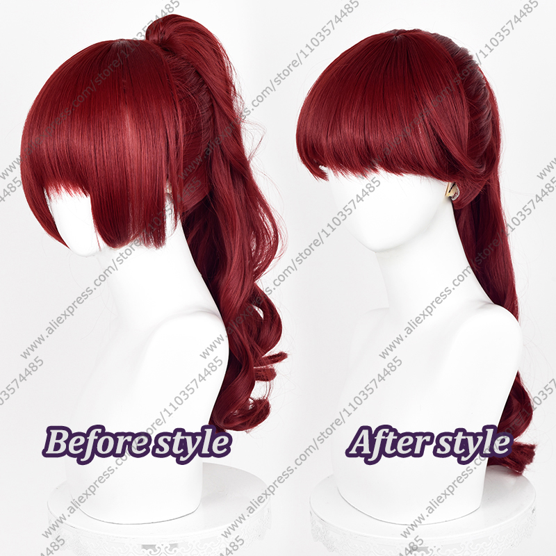 أنيمي كاسومي يوشيزاوا شعر مستع - مراجعة Anime Cosplay With Red Hair وسعره